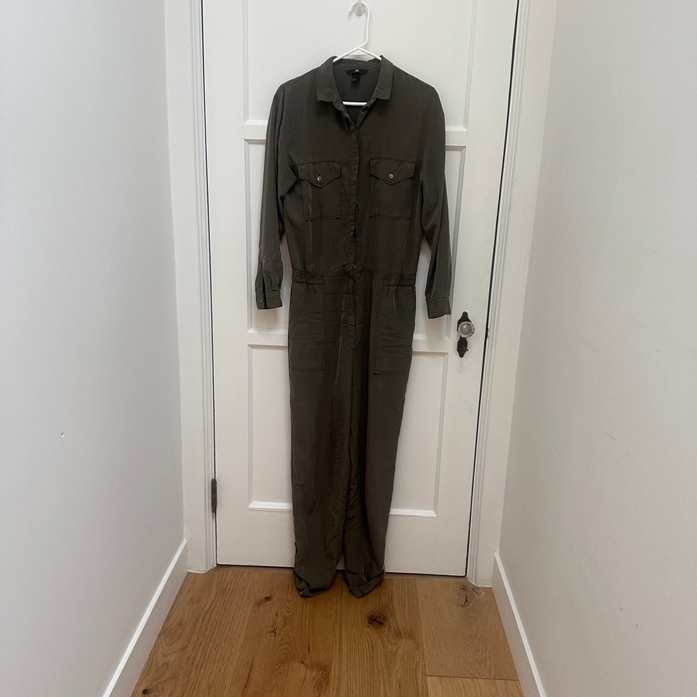 Olive Green Utility Jumpsuit